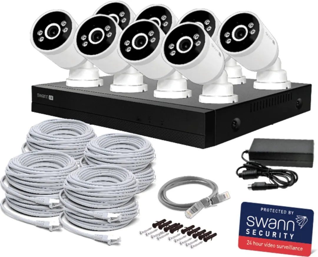 Swann AdvancedX SWNVK-16ADVANX8B-EU Beveiligingscamera - 8x 4K Spotlight Bullet - 2TB NVR