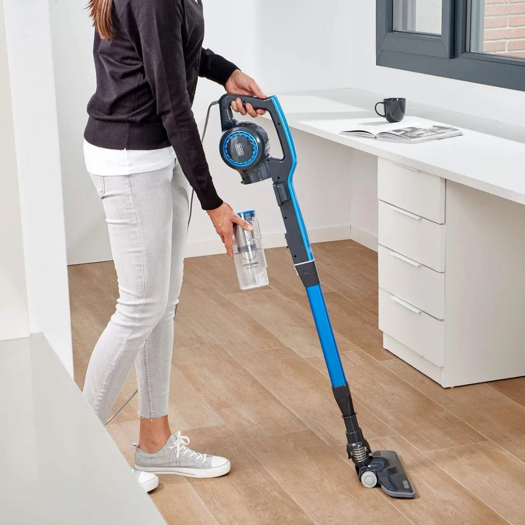 BLACK+DECKER BXVMS600E Steelstofzuiger 600W - Blauw