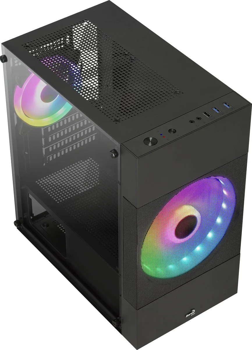 Aerocool Atomic Lite Mini Tower - Zwart