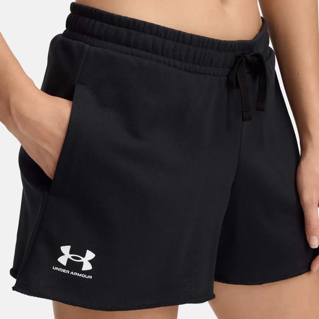 Under Armour Rival Terry Short Dames - Zwart - afbeelding 4 van 6
