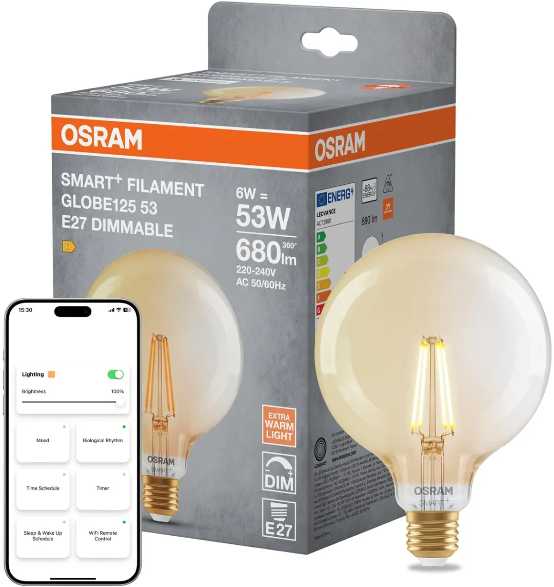 Osram SMART+ G53 LED-lamp 6W 2400K E27 - Mat goud - App/Matter
