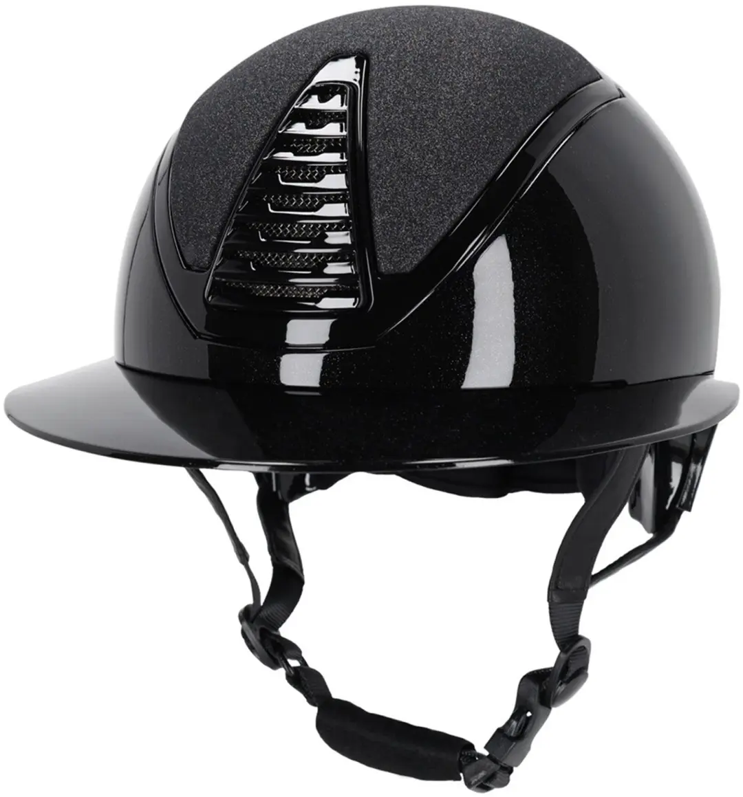 QHP Glendale Polo Visor Paardrijcap - Zwart - 59-61cm - afbeelding 6 van 6