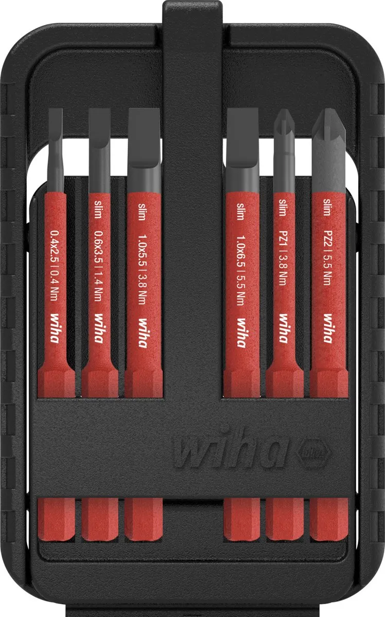 Wiha slimBit VDE Wisselbits Set 6-delig