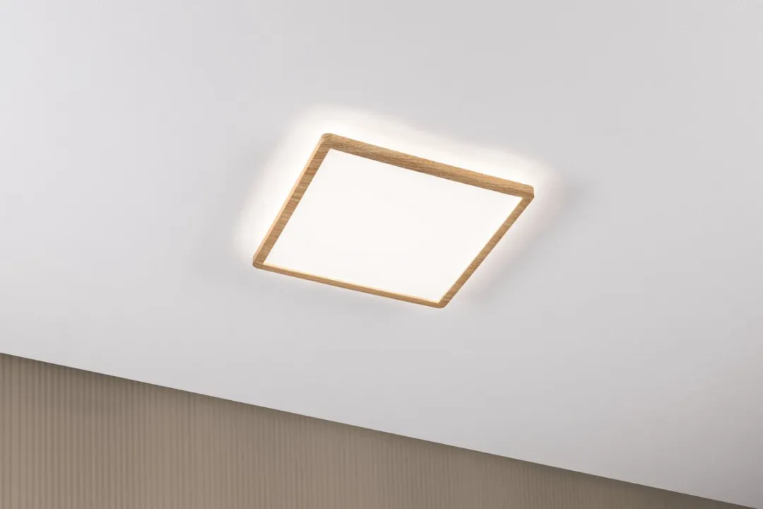 Paulmann Atria Shine LED-paneel 16W 1600lm 4000K Houtlook