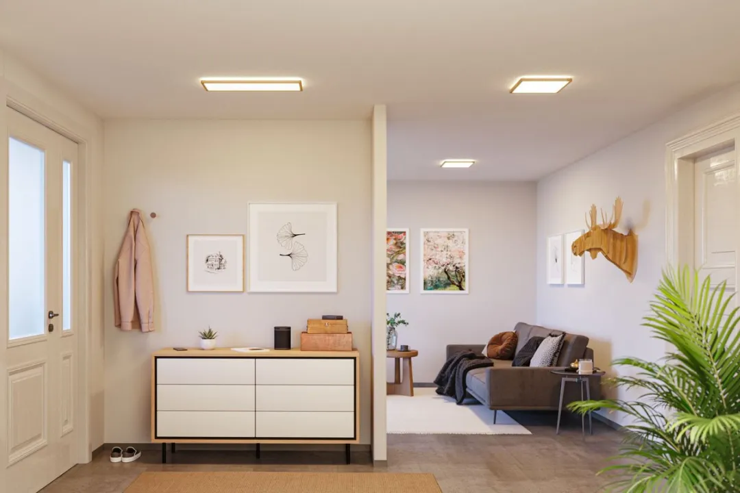 Paulmann Atria Shine LED-paneel 16W 1600lm 4000K Houtlook