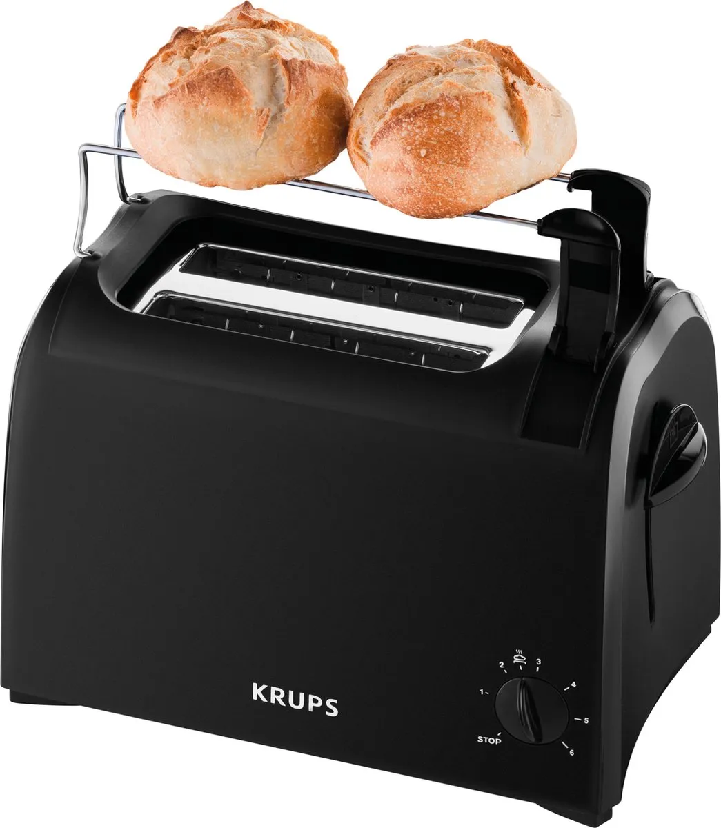 Krups ProAroma KH1518 Broodrooster 2 Snacks - 850W - Zwart - afbeelding 4 van 6