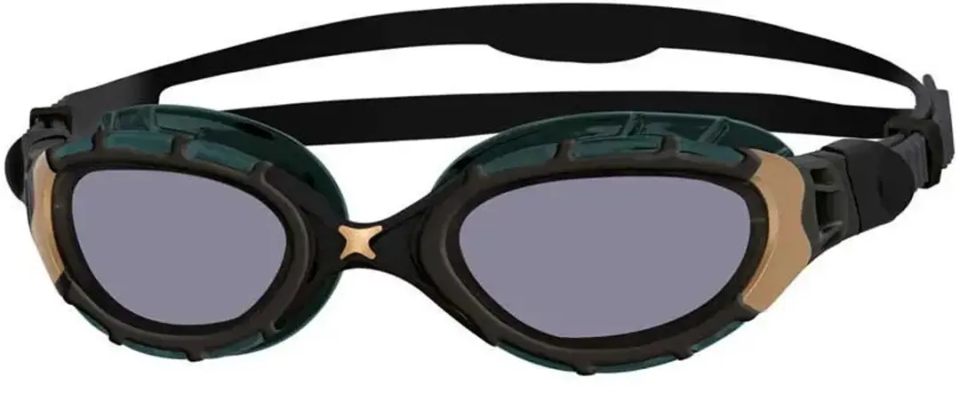 Zoggs Predator Flex Titanium Reactor Zwembril - Black Gold - afbeelding 2 van 2