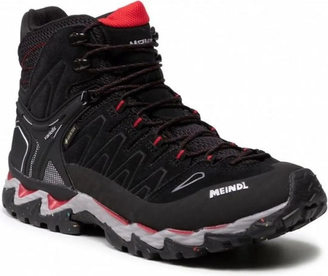 Meindl Lite Hike GTX Heren Wandelschoen - Zwart/Rood - 43 - afbeelding 3 van 6