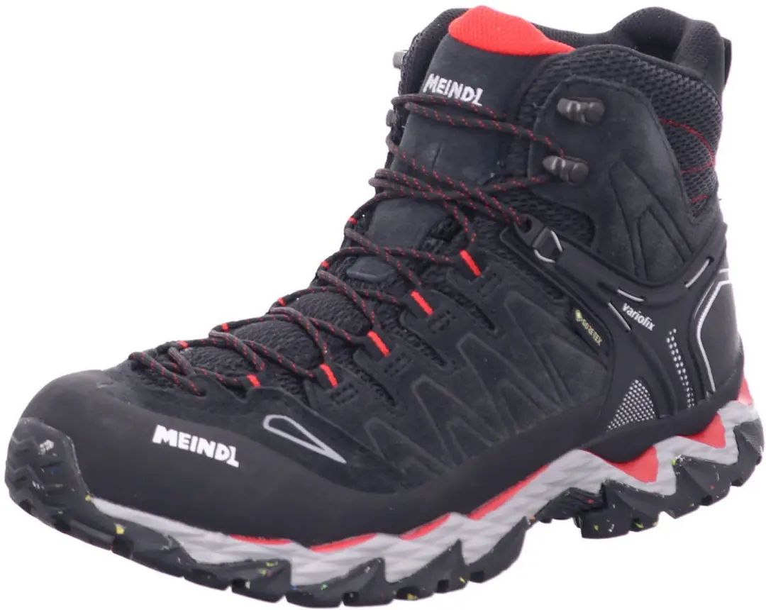 Meindl Lite Hike GTX Heren Wandelschoen - Zwart/Rood - 43 - afbeelding 4 van 6