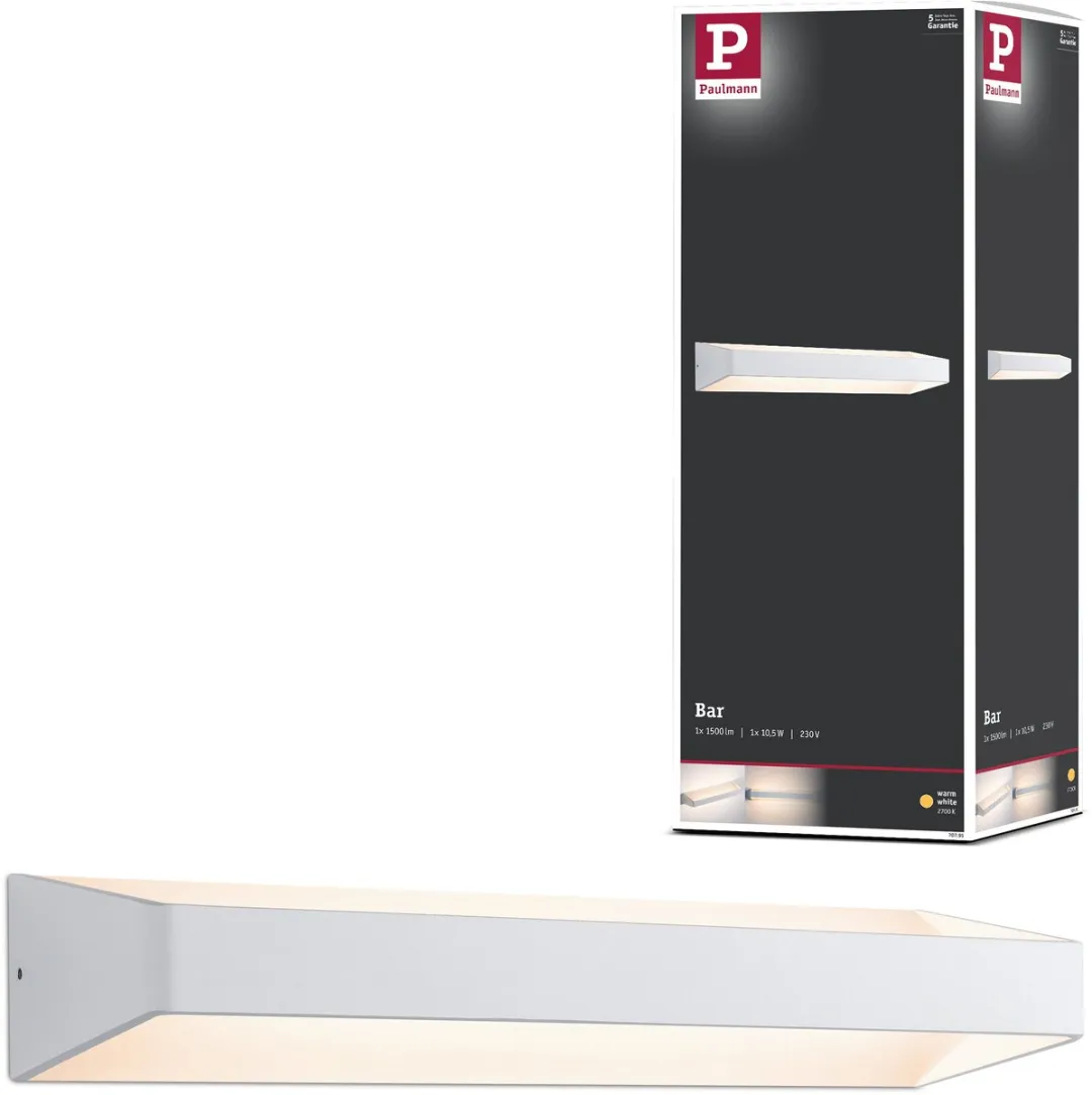 Paulmann LED Wandlamp Bar 2700K 1140lm - Wit