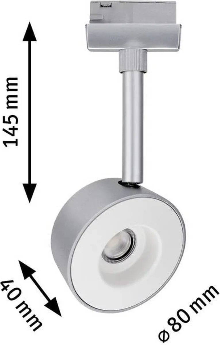Paulmann Pellet 95473 LED Railsysteemlamp 4W - Warmwit - Wit/Chroom