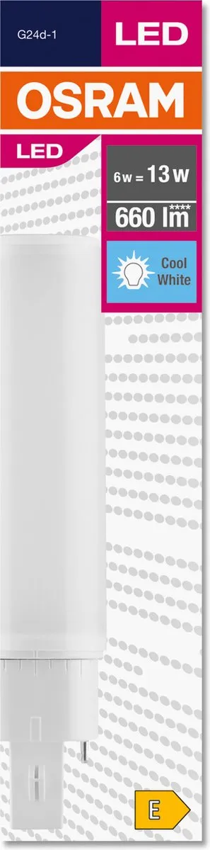 Osram LED-lamp G24d-1 6W - Neutraalwit 4000K - Mat