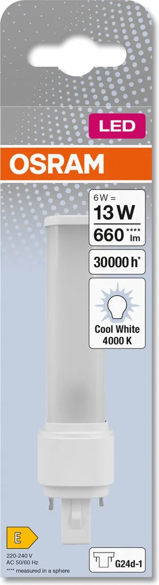Osram LED-lamp G24d-1 6W - Neutraalwit 4000K - Mat