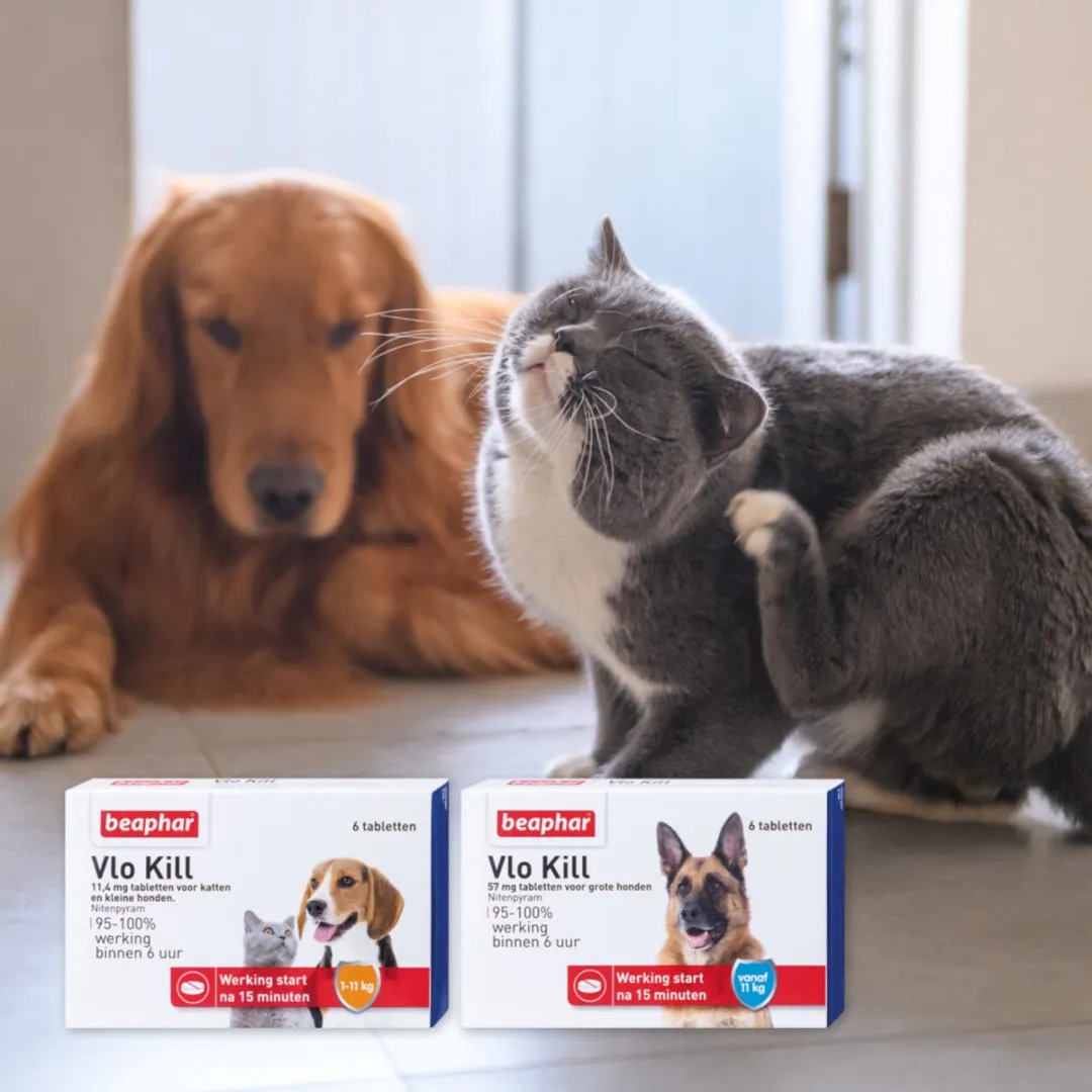 Beaphar Vlo Kill Tabletten Hond/Kat 1-11 kg - 24 Stuks