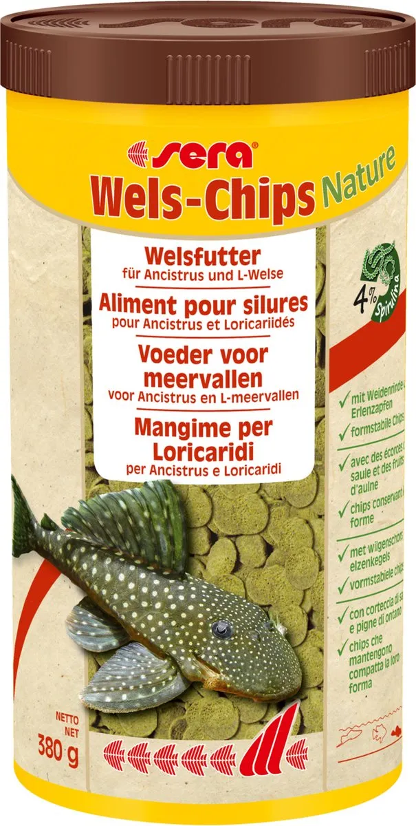 Sera Wels-Chips 1L - Ancistrus & L-meervallen