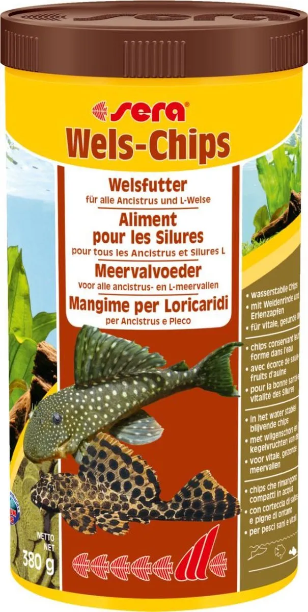 Sera Wels-Chips 1L - Ancistrus & L-meervallen