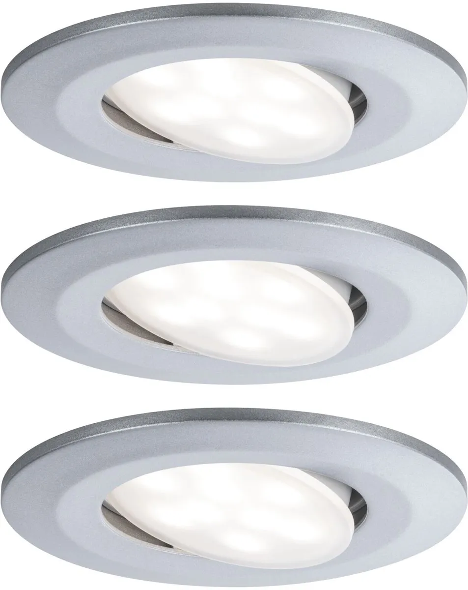 Paulmann LED-inbouwlamp Calla Basisset 3x5,2W 460lm 90mm - 4000K Chroom mat