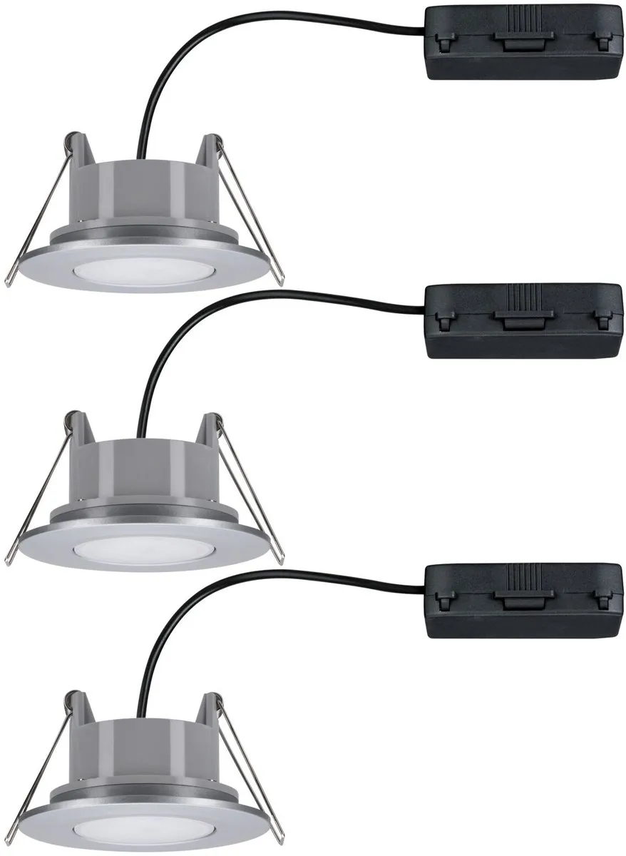 Paulmann LED-inbouwlamp Calla Basisset 3x5,2W 460lm 90mm - 4000K Chroom mat