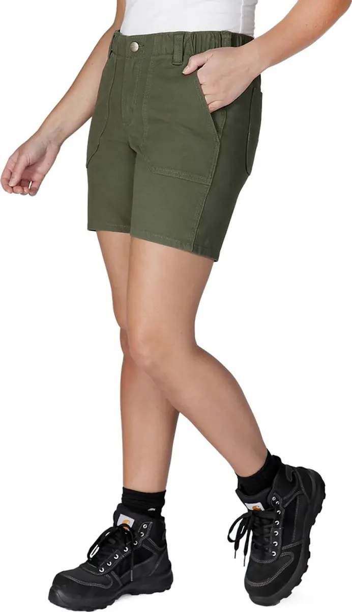 Carhartt Rugged Flex Canvas Work Short Dames - Basil - afbeelding 2 van 4