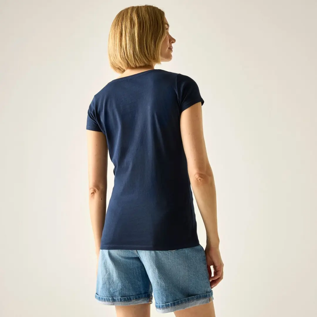 Regatta Breezed Dames T-shirt - Blauw - 38 - afbeelding 2 van 2