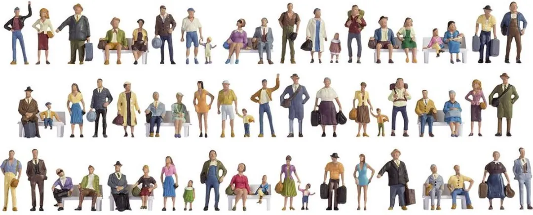 Noch Mega Set Zittende Figuren Schaal N - Meerdere kleuren