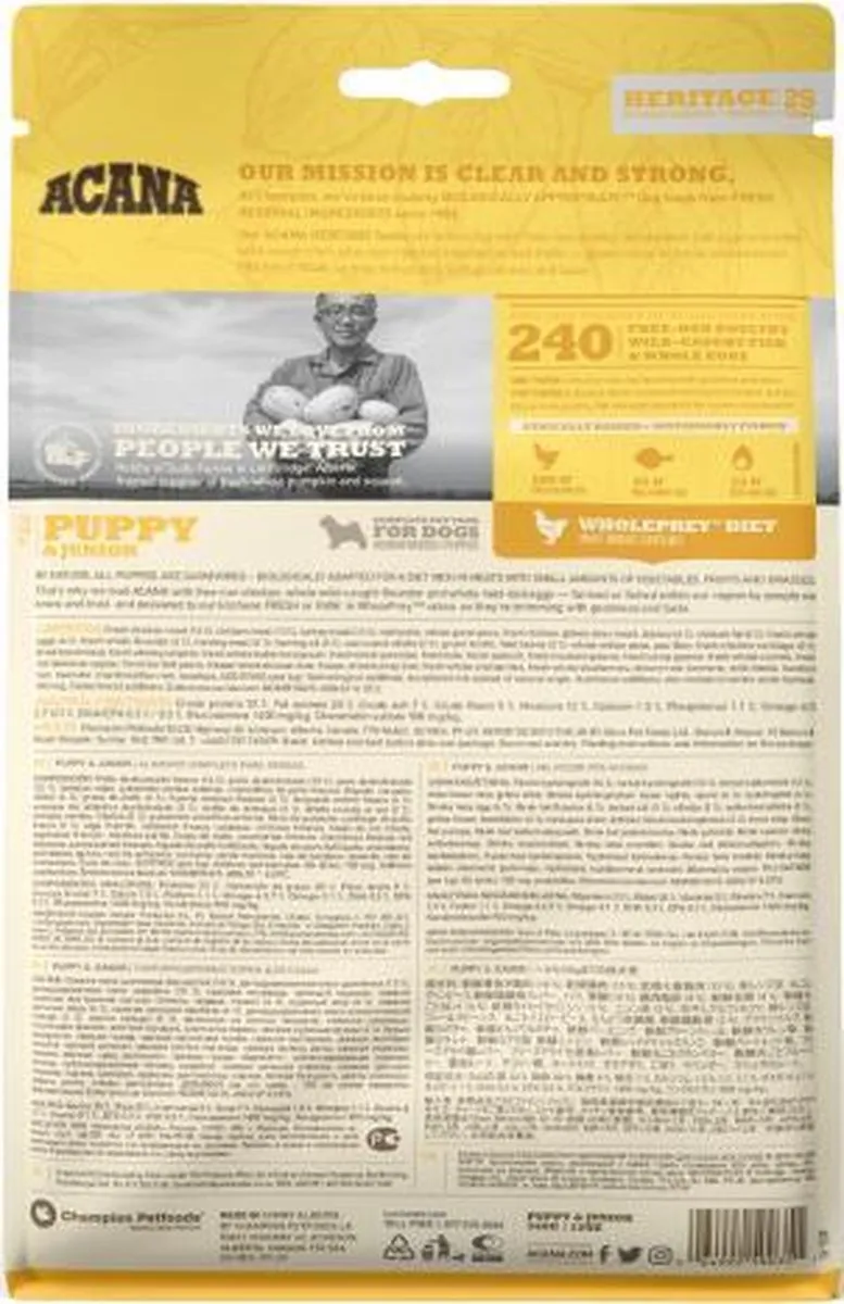 Acana Heritage Puppy & Junior Kip & Kalkoen Hondenvoer 6kg - afbeelding 6 van 6