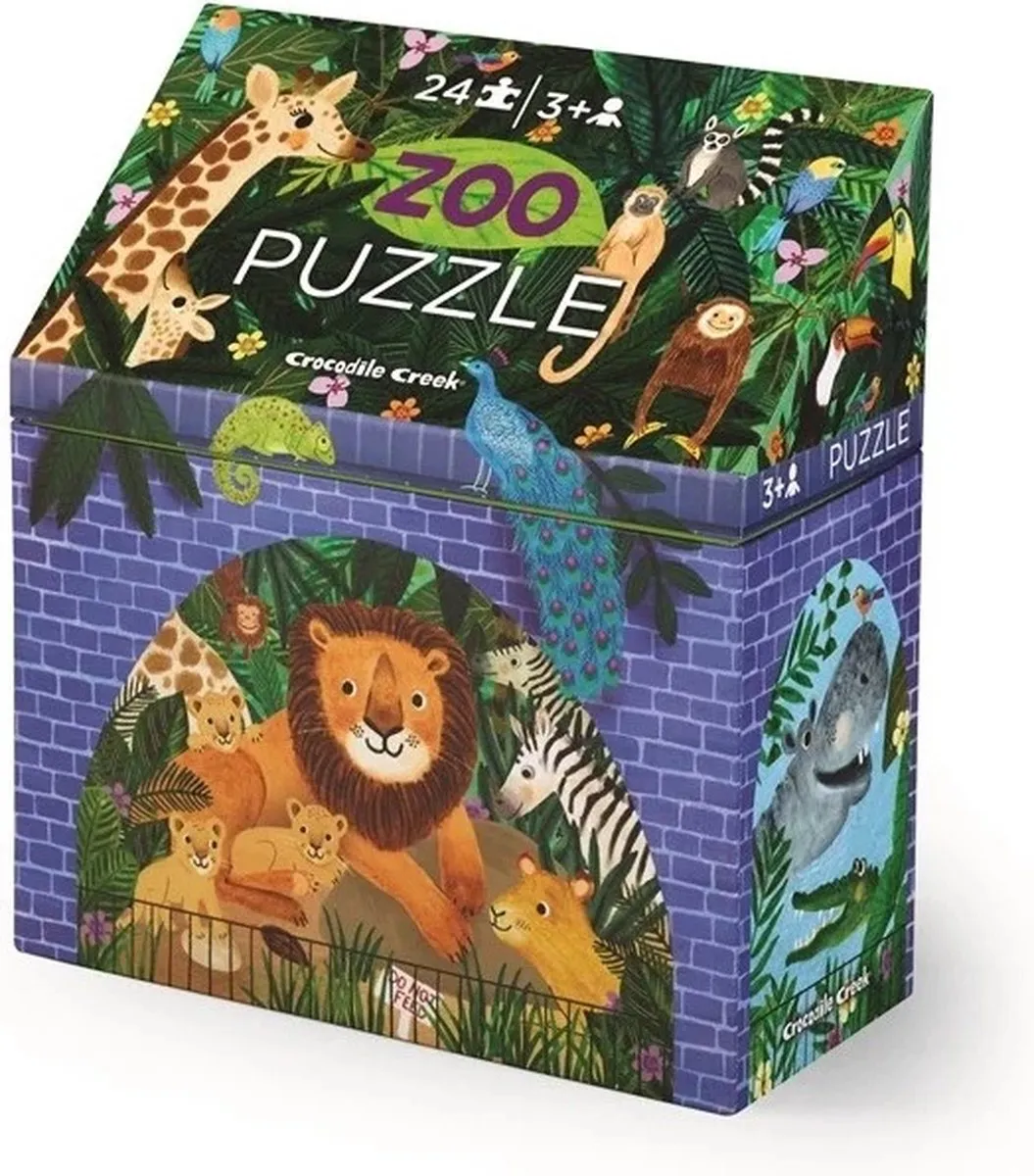 Crocodile Creek Zoo Puzzel 24 Stuks - Multicolor