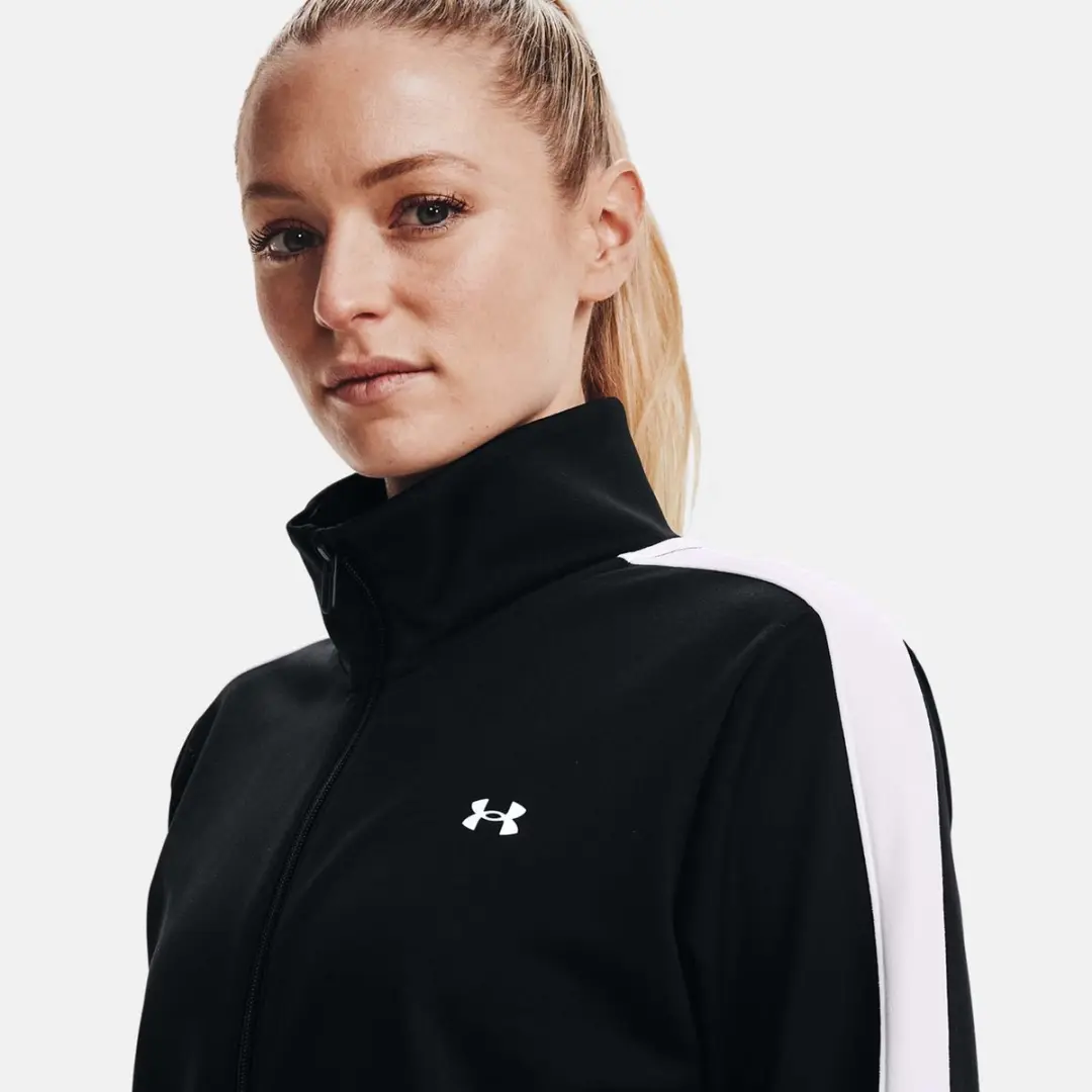 Under Armour Tricot Trainingspak Dames - Zwart/Wit - XL - afbeelding 4 van 6