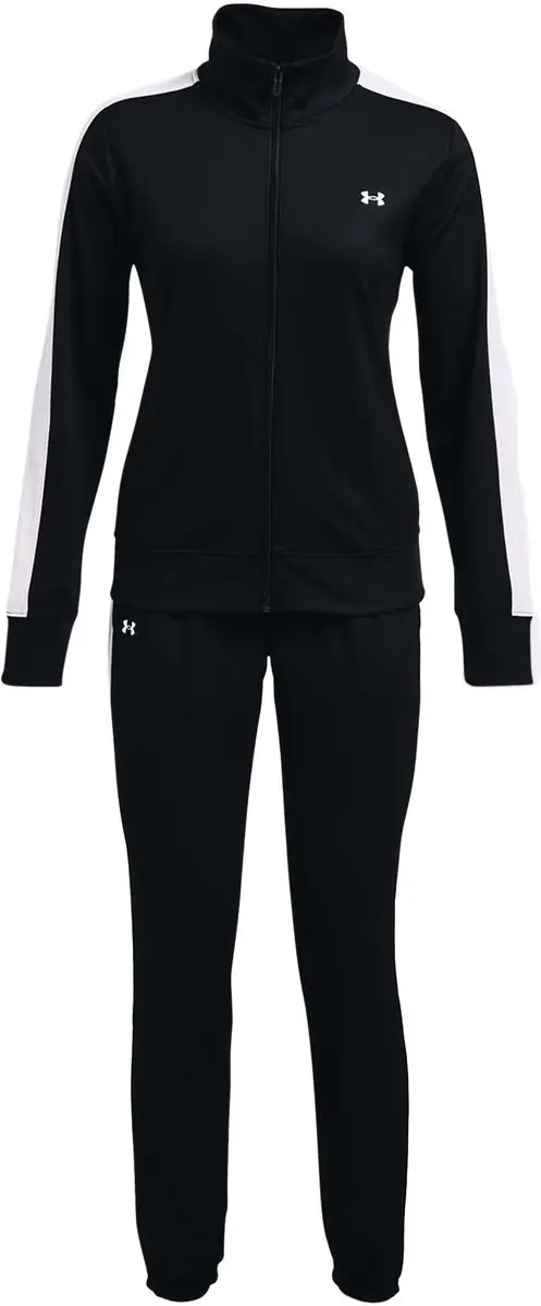 Under Armour Tricot Trainingspak Dames - Zwart/Wit - XL - afbeelding 2 van 6