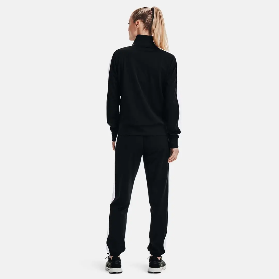Under Armour Tricot Trainingspak Dames - Zwart/Wit - XL - afbeelding 5 van 6
