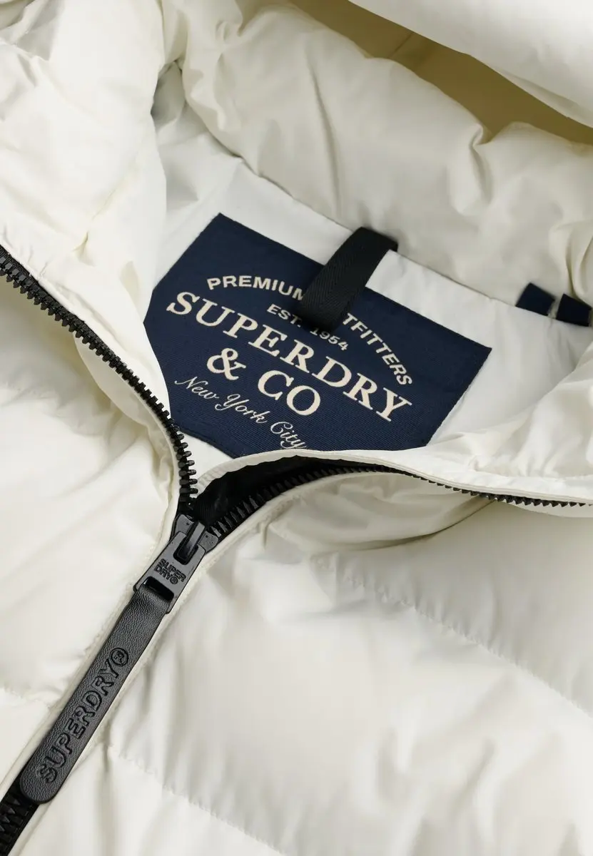 Superdry Sports Puffer Dames Jack met Capuchon - Wit - XL - afbeelding 4 van 6