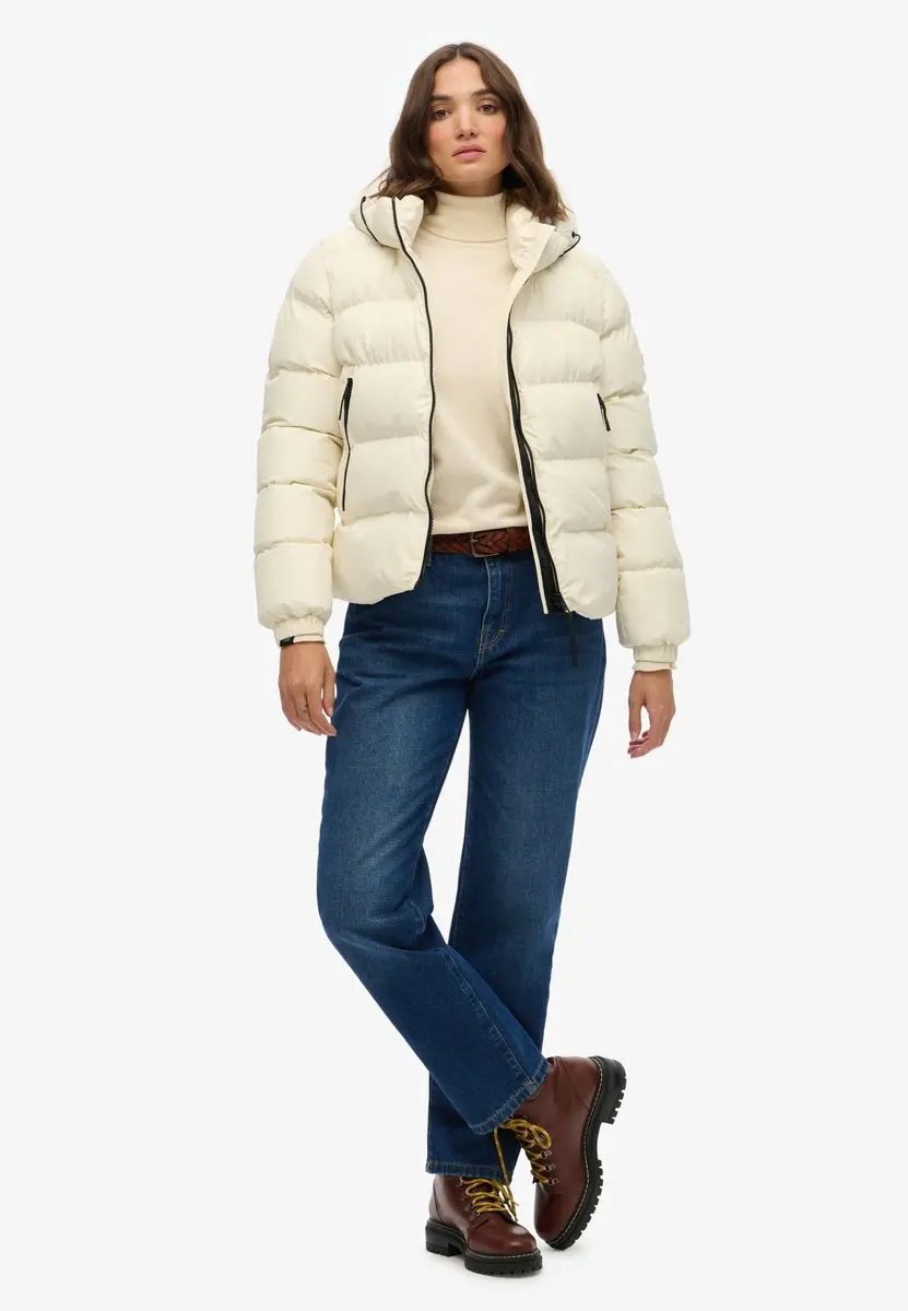 Superdry Sports Puffer Dames Jack met Capuchon - Wit - XL - afbeelding 5 van 6