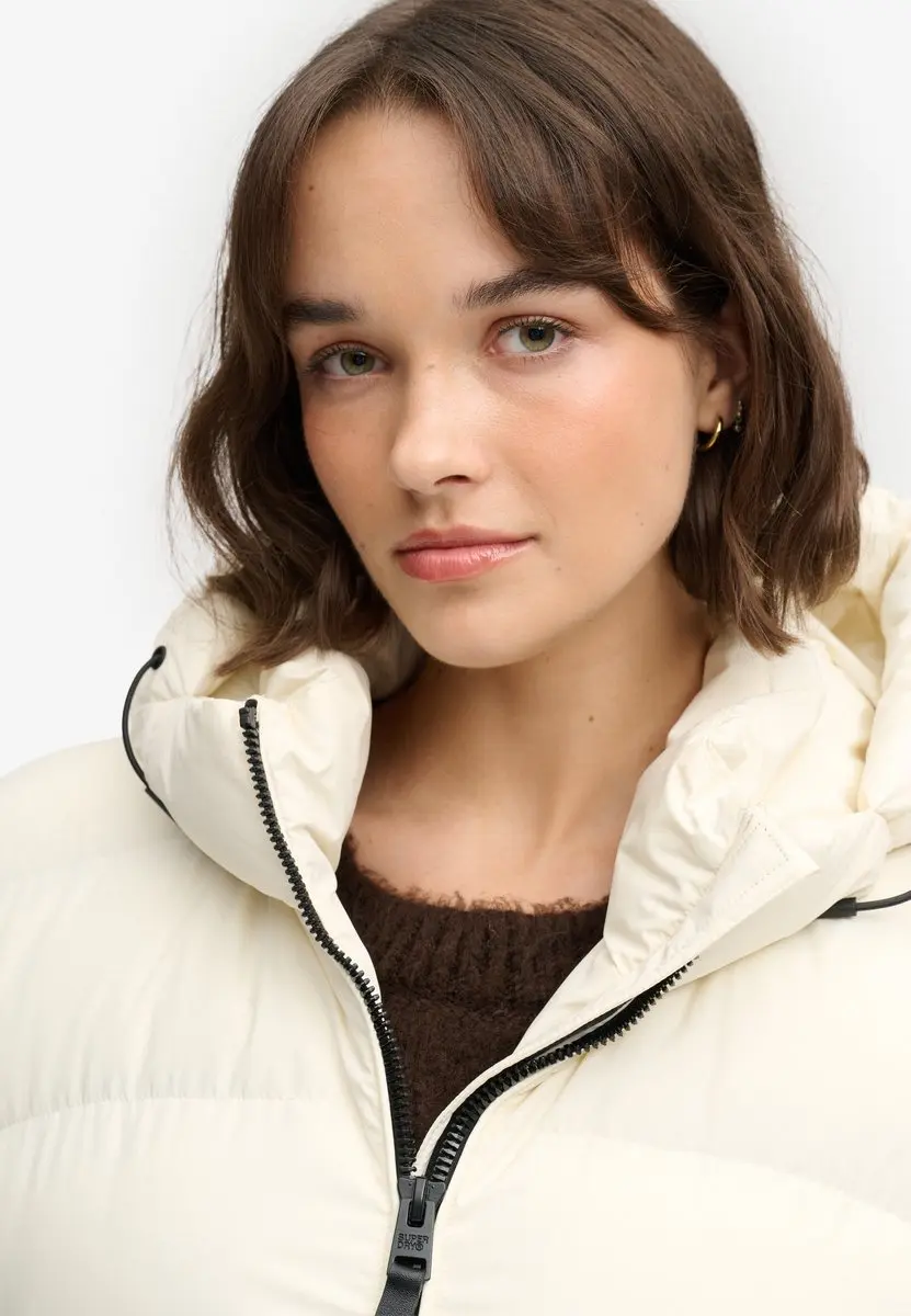 Superdry Sports Puffer Dames Jack met Capuchon - Wit - XL - afbeelding 2 van 6