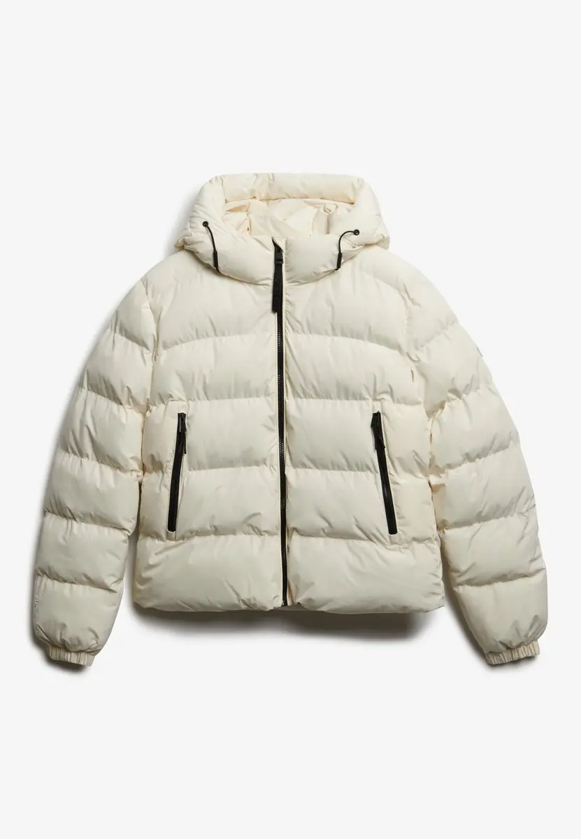 Superdry Sports Puffer Damesjack met Capuchon - Wit - afbeelding 5 van 6