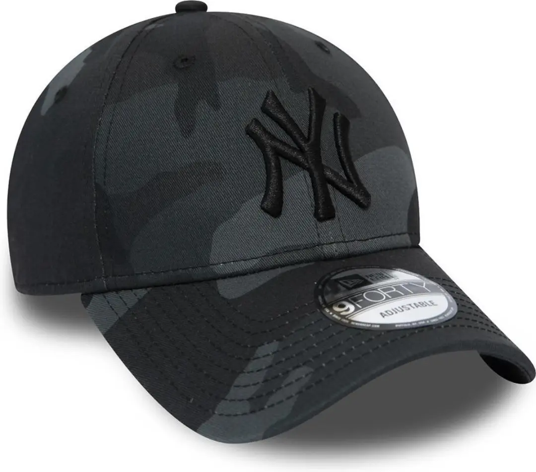 New Era New York Yankees Essential 9FORTY Cap - Black Camo - afbeelding 6 van 6