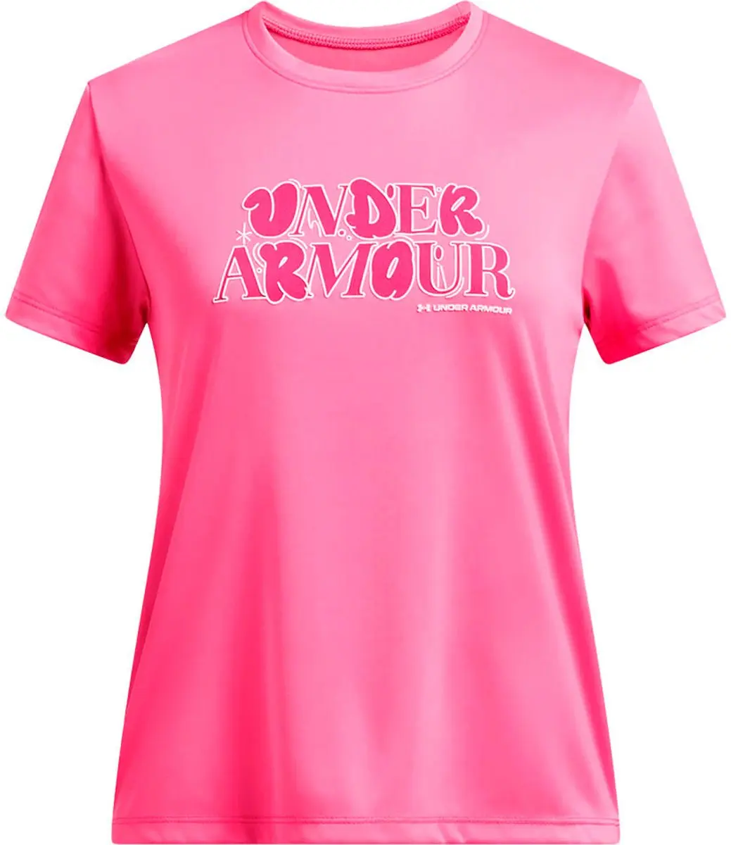 Under Armour Tech Wordmark T-shirt Met Korte Mouwen Roze 14-16 Years Meisje