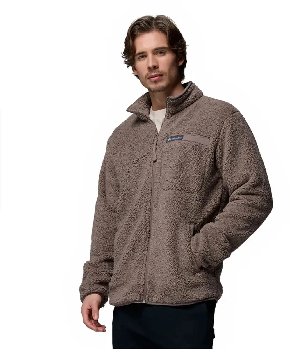 Columbia Rugged Ridge High Pile Fleecejack met Volledige Rits - Donkerbruin - M - afbeelding 2 van 3