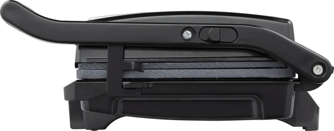Inventum CG616 Contactgrill 750W - 23,5x14,5cm - Roestvrijstaal/Zwart
