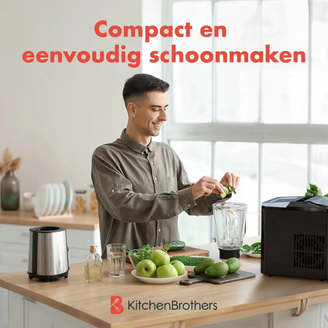 KitchenBrothers KB4041 IJsblokjesmachine 12kg/24u - Zwart/Gunmetal