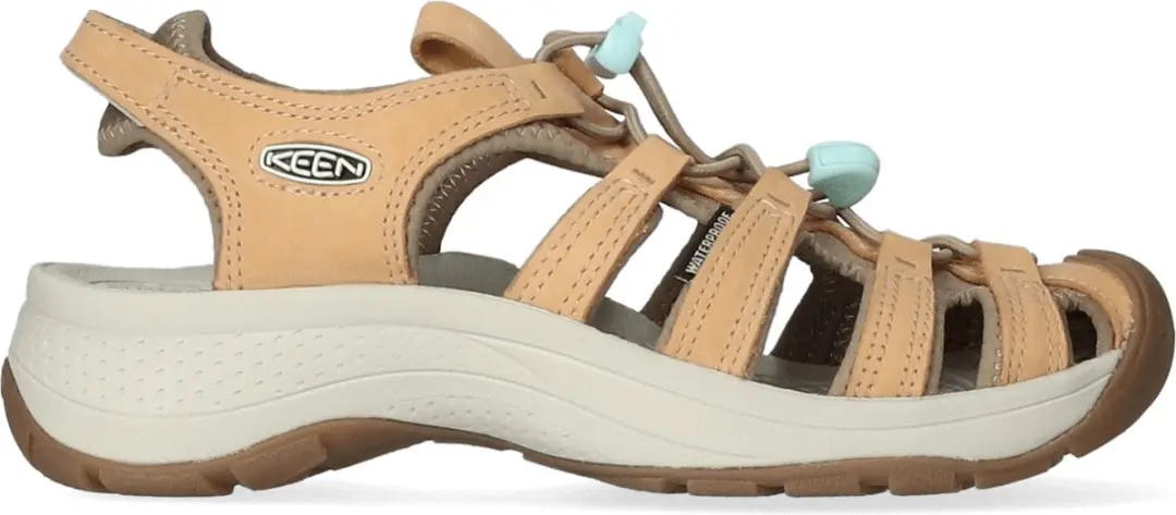 Keen Astoria West Leather Dames Wandelsandalen Doe/Blue Glass