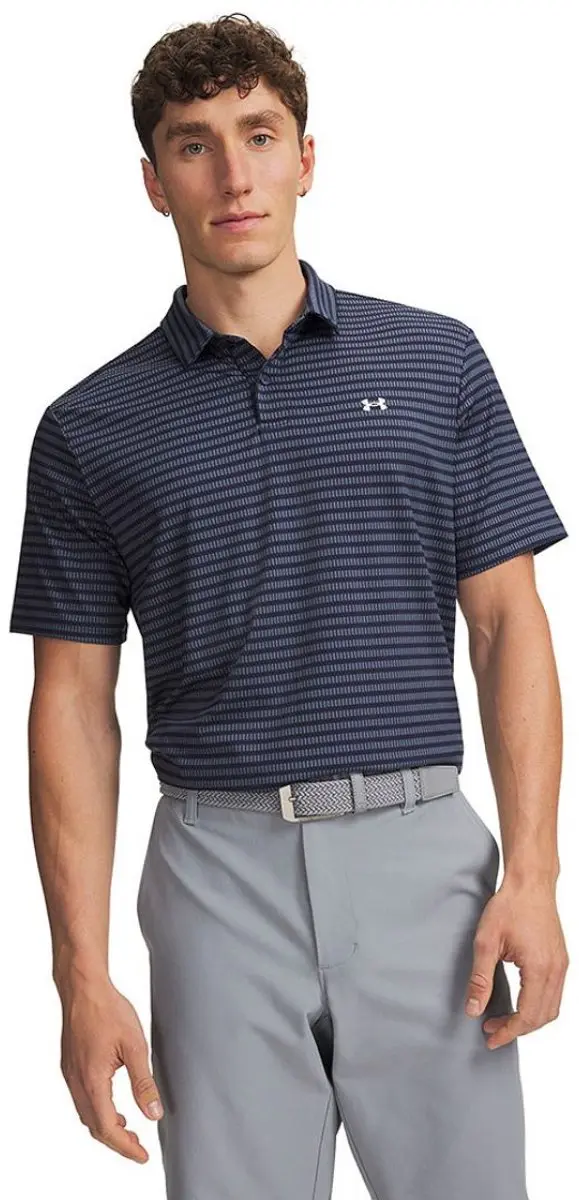 Under Armour T2G Printed Polo Midnight Navy Heren