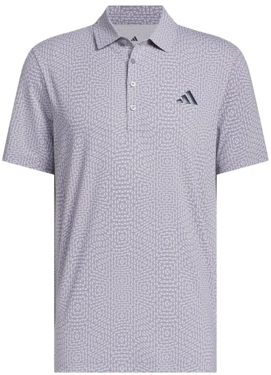 Adidas Ultimate365 Tour Deco Heren Golfpolo Slate Grijs