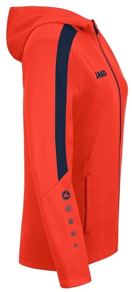 JAKO Power Jas met Kap Dames - Oranje - afbeelding 4 van 5