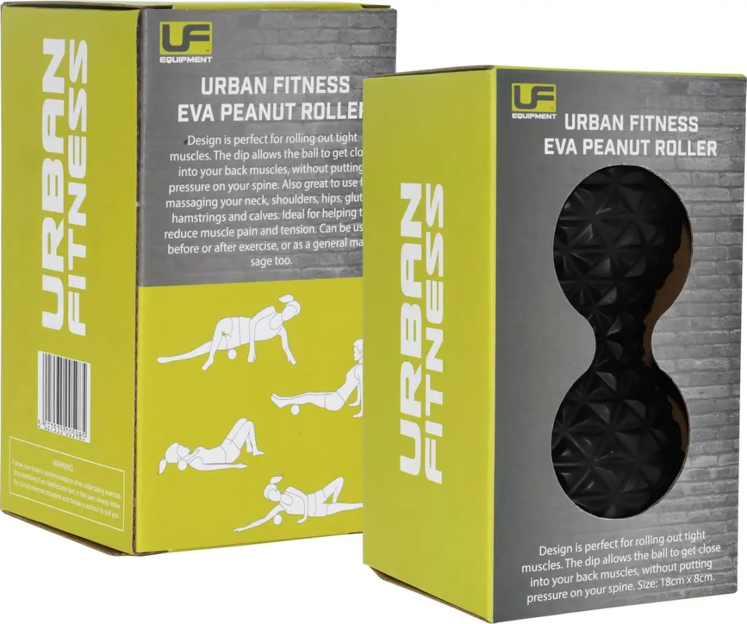 Urban Fitness Massage Roller EVA Peanut - Zwart - afbeelding 2 van 2