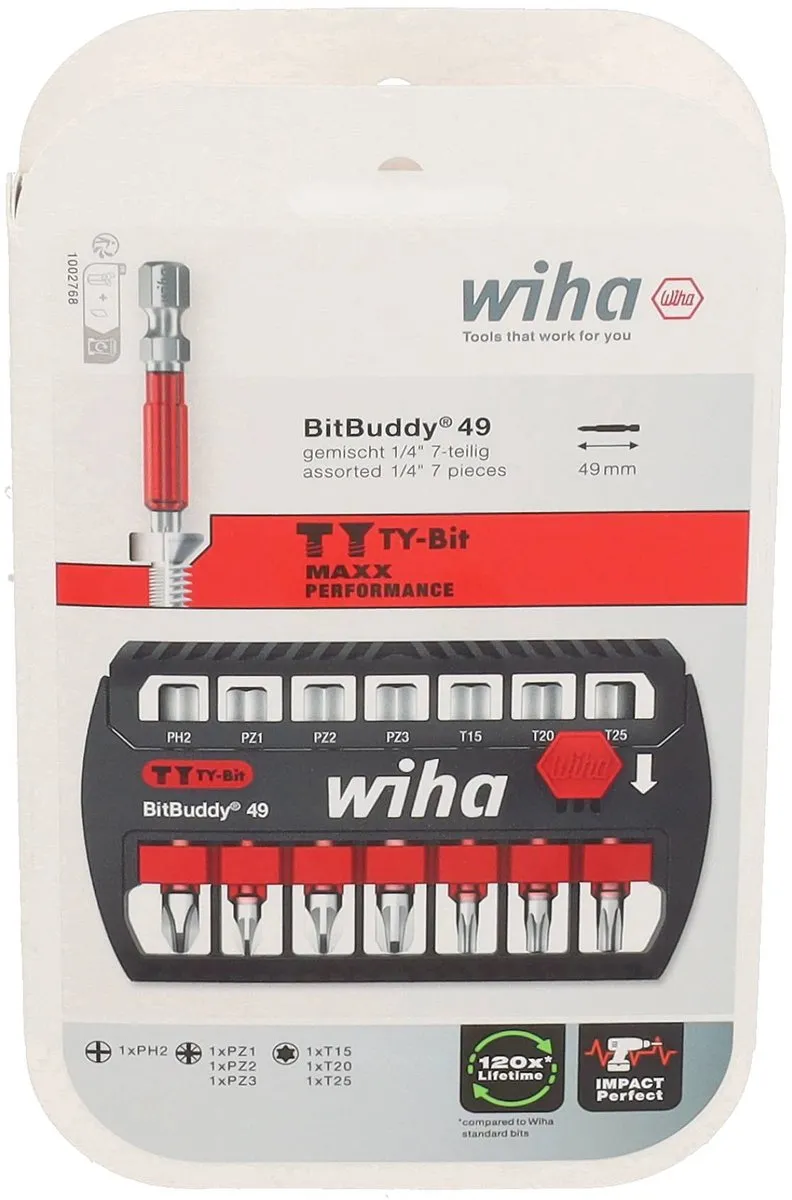 Wiha BitBuddy TY-bit 42116 8-delig - T15 Torx