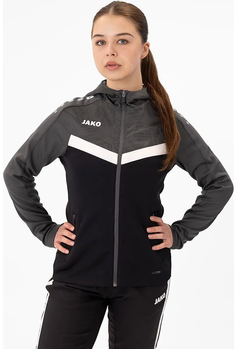 JAKO Iconic Jas met Kap Dames - Zwart - 36 - afbeelding 5 van 6