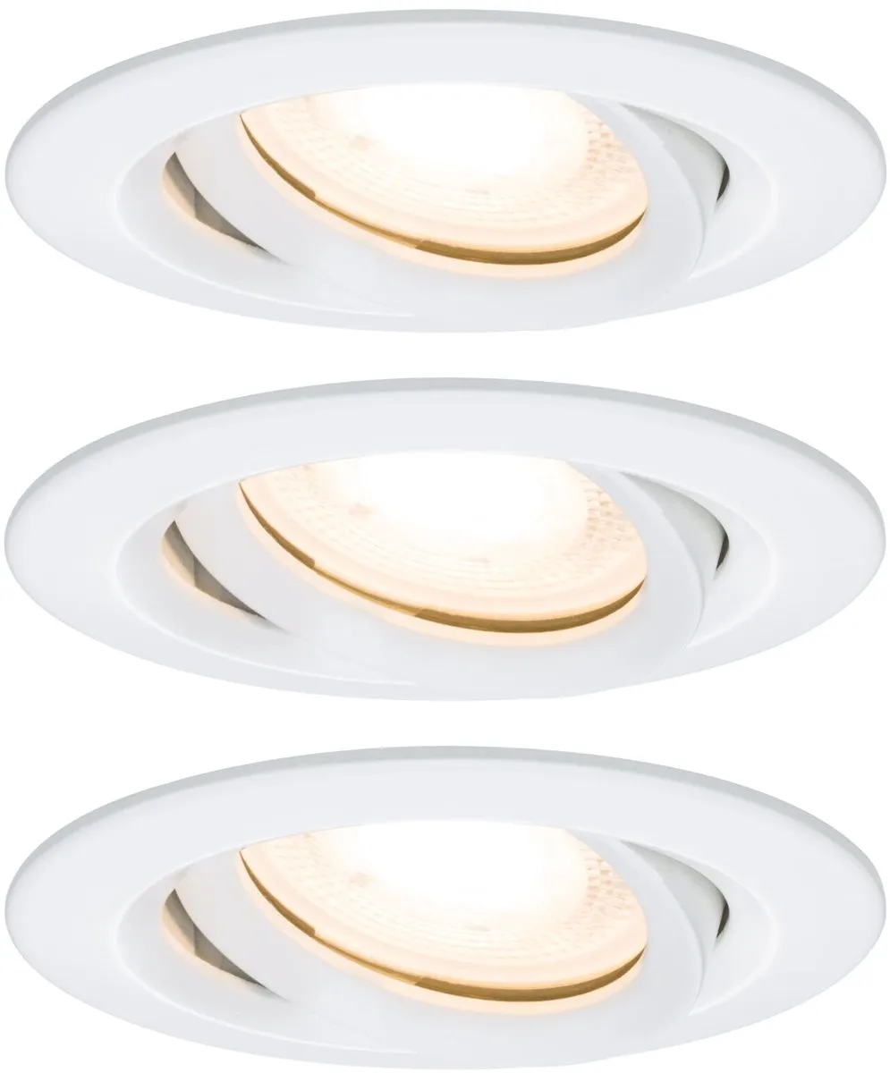 Paulmann Nova Plus LED-inbouwlamp Set 3x7W GU10 2700K - 3 Stuks