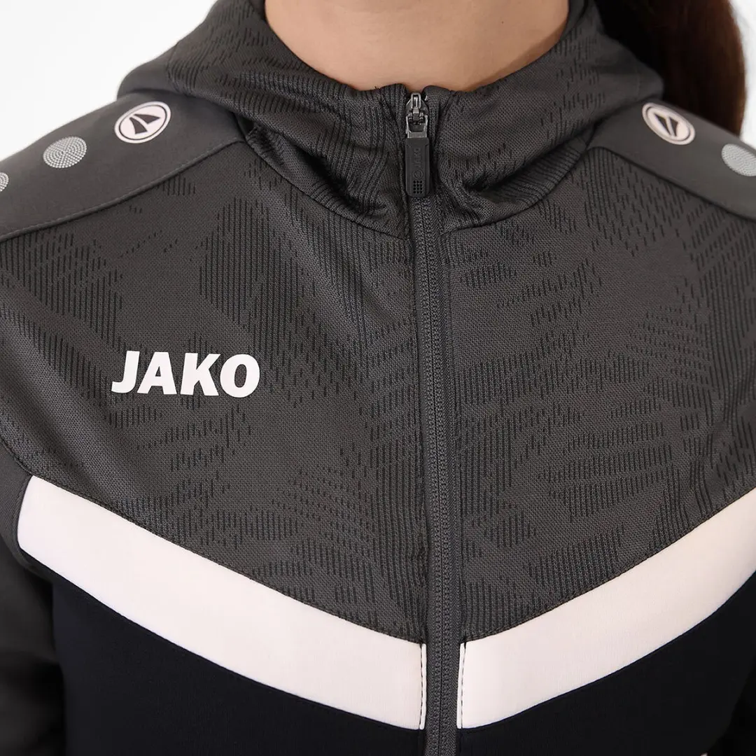 JAKO Iconic Jas met Kap Dames - Zwart - afbeelding 2 van 6