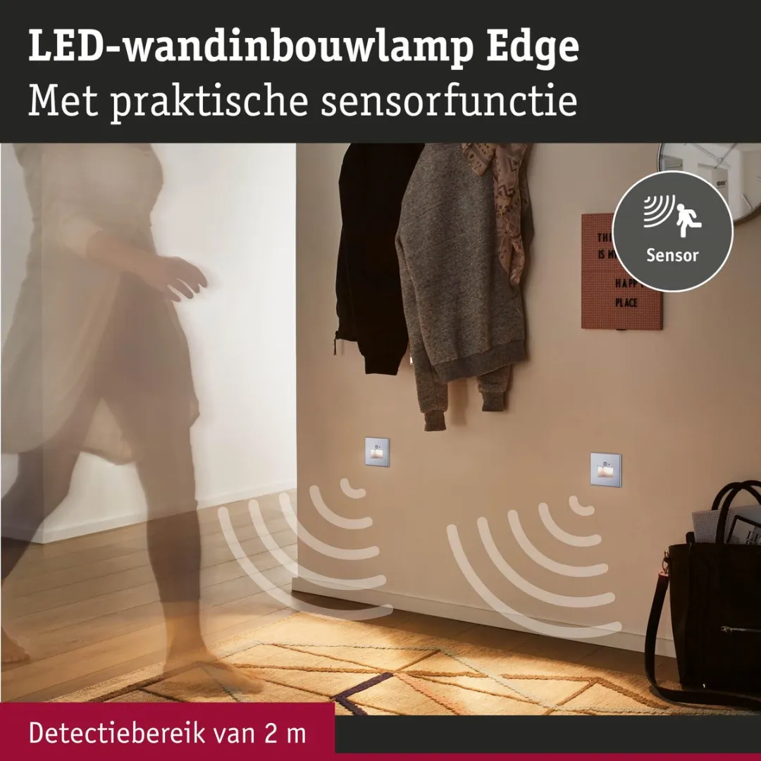 Paulmann Edge LED Wandinbouwlamp 1,2W - Wit Mat - 2700K