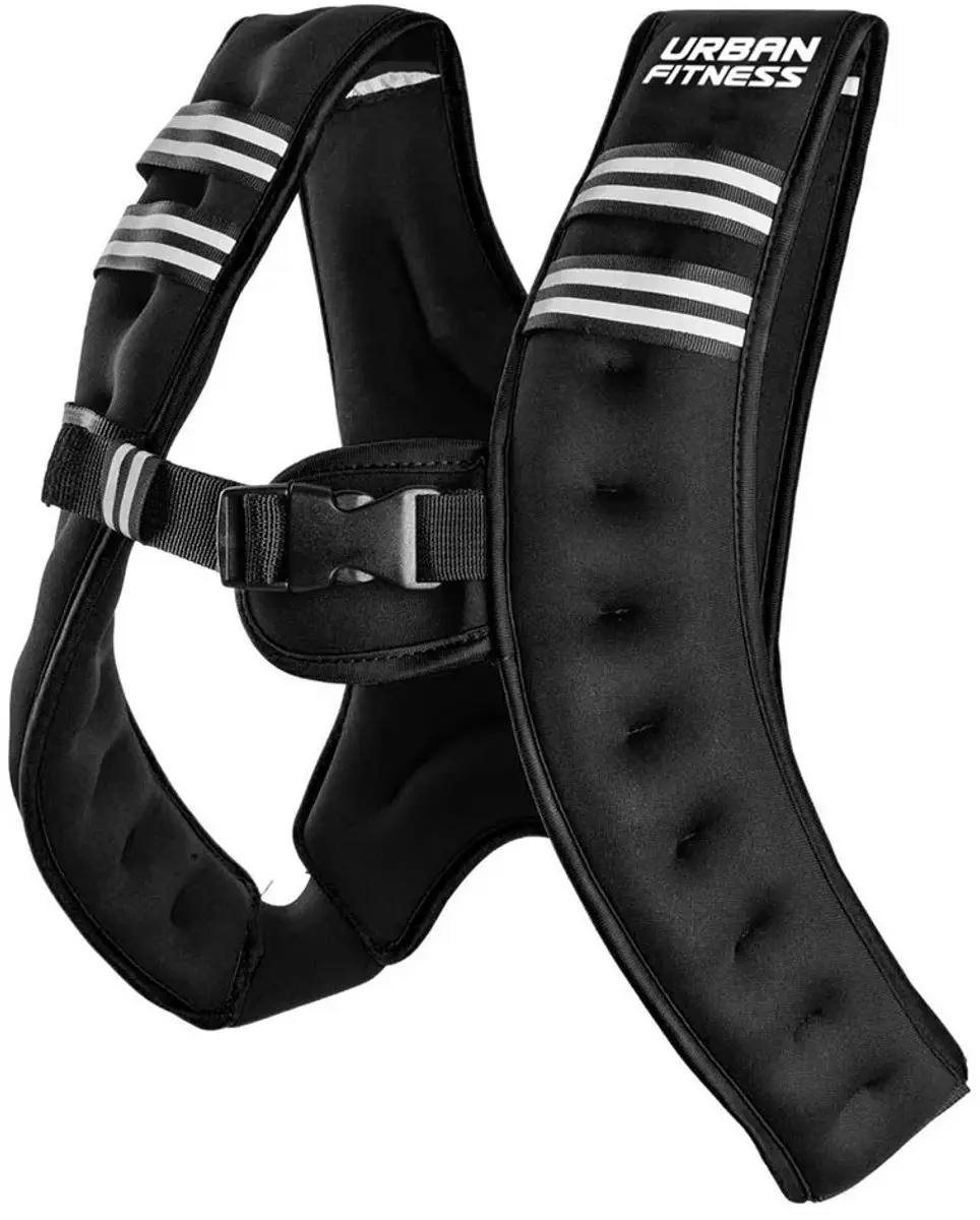 Urban Fitness X Shape Gewichtsvest 10kg - Zwart - afbeelding 2 van 2